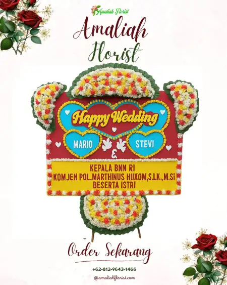 Papan Bunga Pernikahan Grogolsari